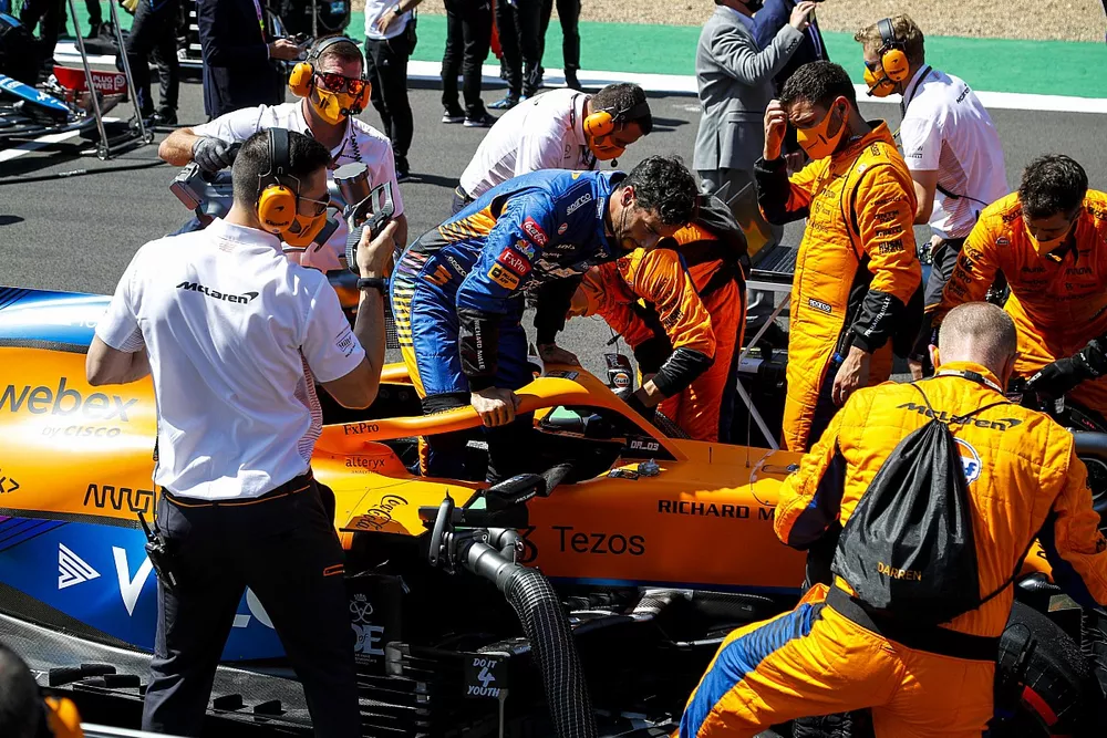 Daniel Ricciardo, McLaren, on the grid