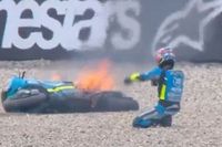 VIDEO: Impresionante incendio en la moto de Ai Ogura tras una ca&iacute;da en Assen