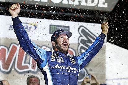 Truex victorious after wild Kansas Cup race