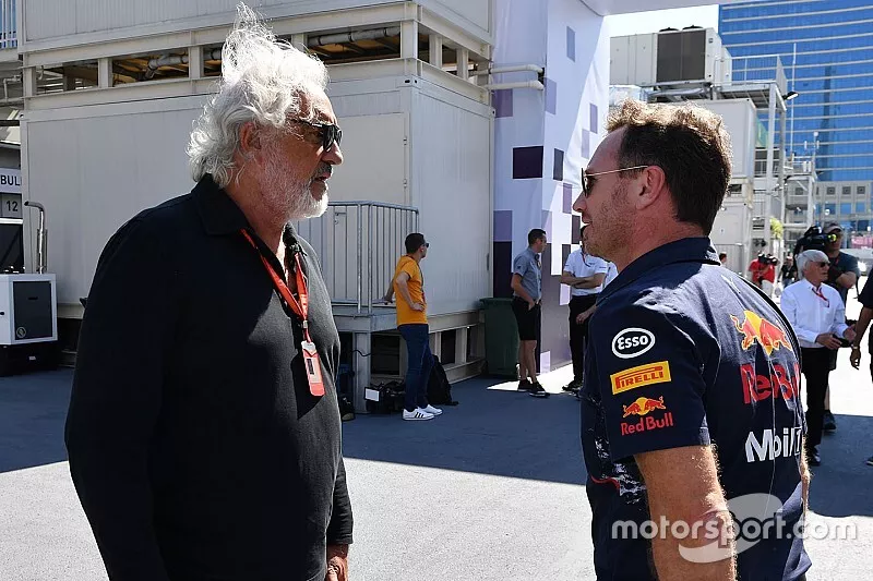 Flavio Briatore, Christian Horner, Red Bull Racing Team Principal