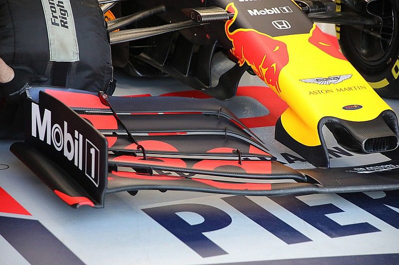 Red Bull Racing RB15 detalle del aler&oacute;n delantero