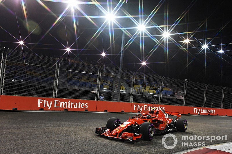 Raikkonen comanda segundo treino em Singapura; Vettel erra