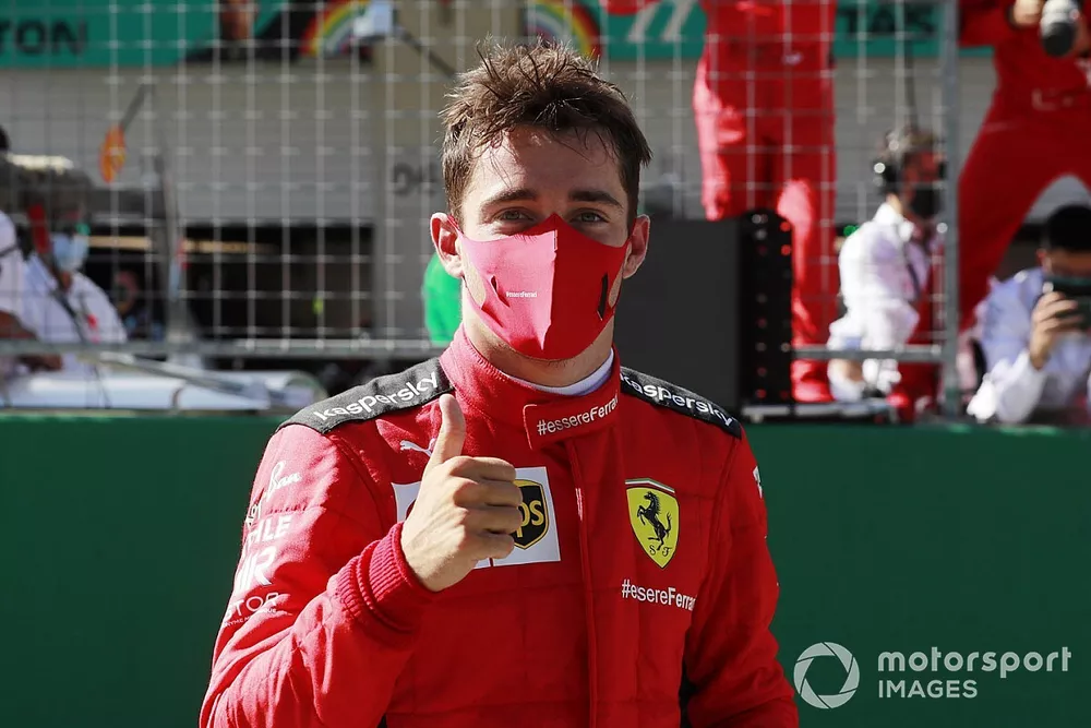 Charles Leclerc, Ferrari SF1000, c&eacute;l&egrave;bre son podium