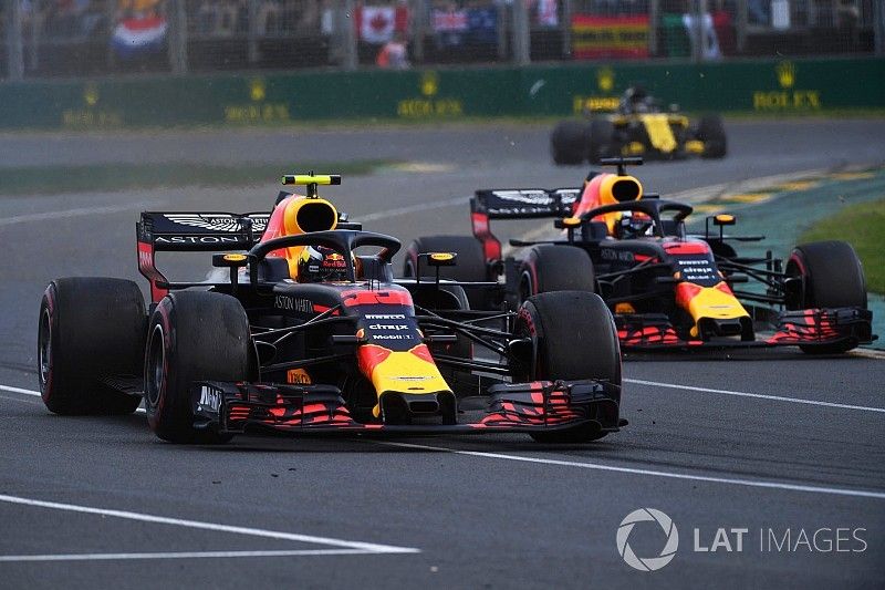 Max Verstappen, Red Bull Racing RB14 and Daniel Ricciardo, Red Bull Racing RB14