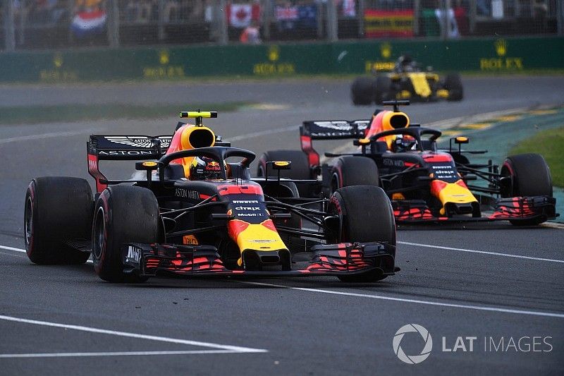 Max Verstappen, Red Bull Racing RB14 et Daniel Ricciardo, Red Bull Racing RB14