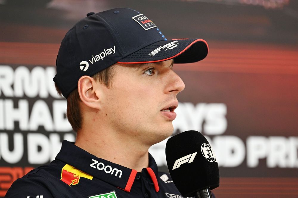 Max Verstappen, Red Bull Racing, during the Press Conference