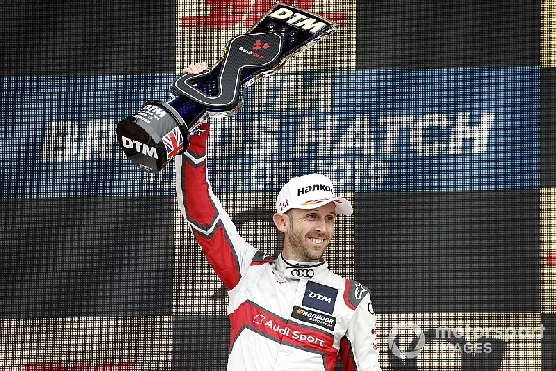 Podium: Race winner Ren&eacute; Rast, Audi Sport Team Rosberg