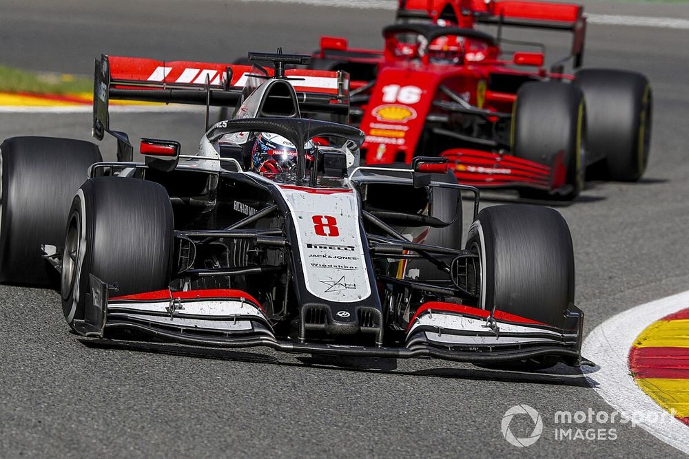 Romain Grosjean, Haas VF-20, Charles Leclerc, Ferrari SF1000