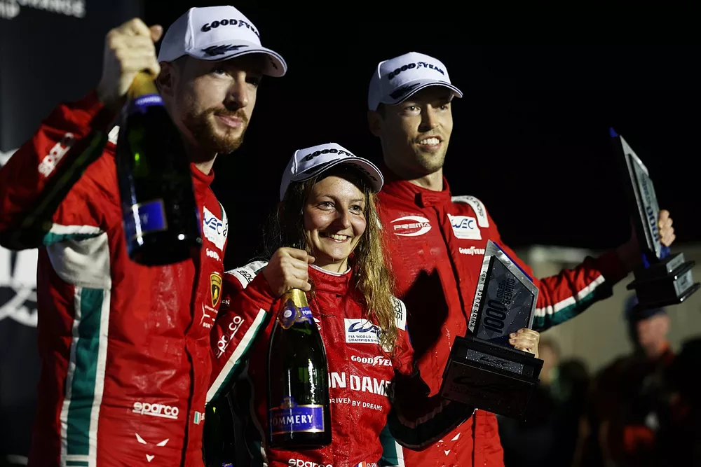 Podium : #63 Prema Racing Oreca 07 - Gibson: Doriane Pin, Mirko Bortolotti, Daniil Kvyat