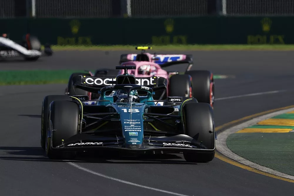 Lance Stroll, Aston Martin AMR23, Pierre Gasly, Alpine A523, Nico Hulkenberg, Haas VF-23