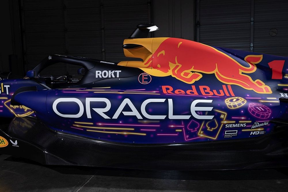 Decoración especial del Red Bull Racing RB19 para el GP de Las Vegas