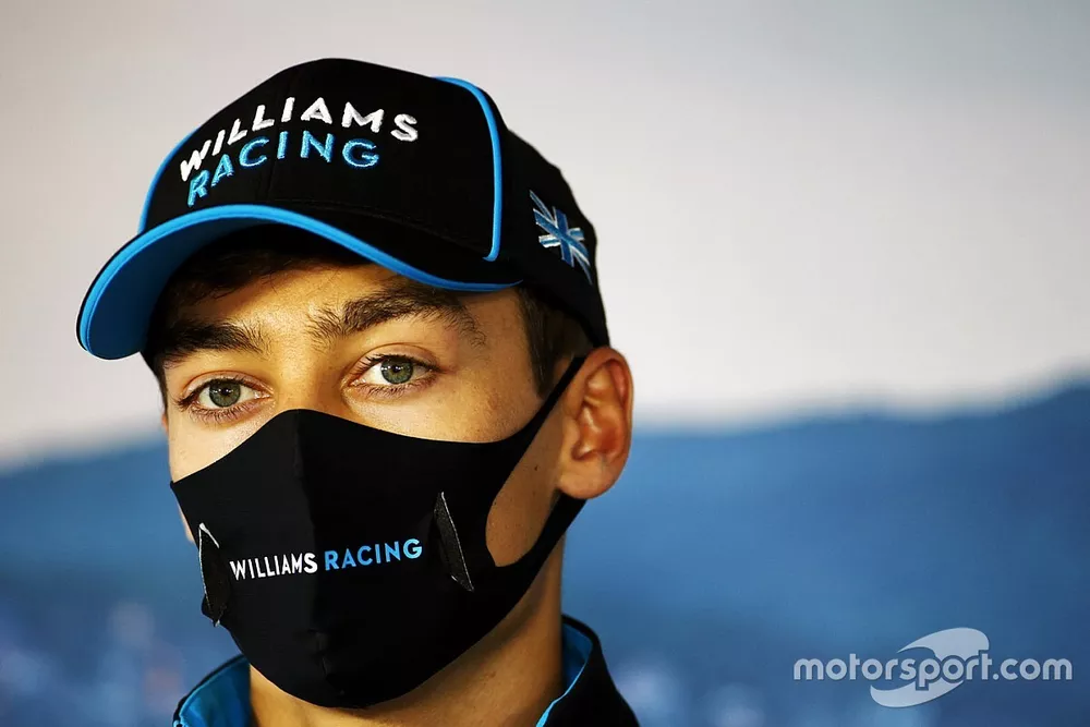 George Russell, Williams Racing en la conferencia de prensa