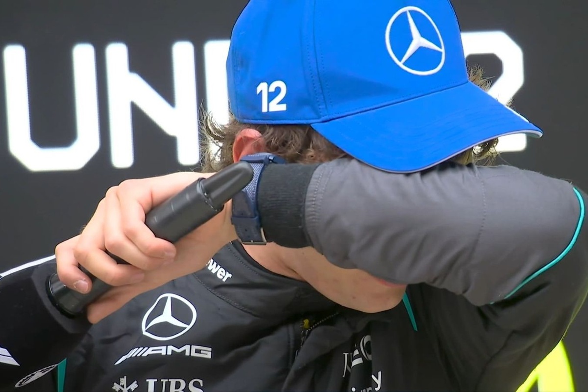 Vídeo: la emoción de Kimi Antonelli tras hacer historia en Fórmula 1