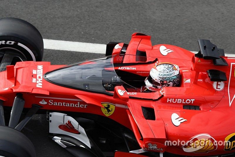Sebastian Vettel, Ferrari SF70H, cockpit shield