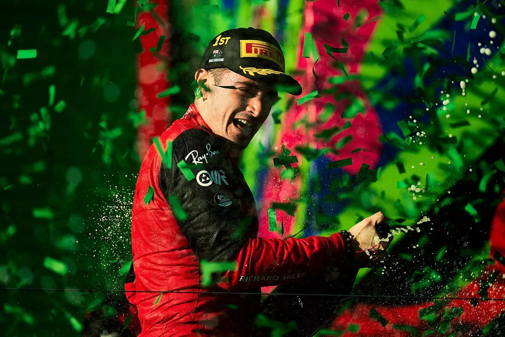 Race winner Charles Leclerc, Ferrari