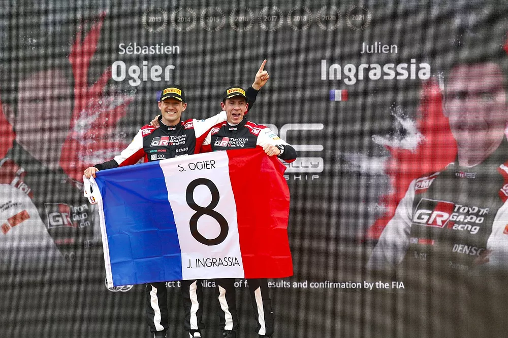 Les Champions S&eacute;bastien Ogier, Julien Ingrassia, Toyota Gazoo Racing WRT Toyota Yaris WRC