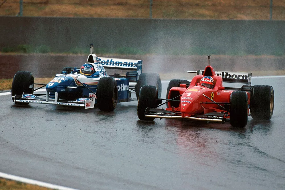 Ganador Michael Schumacher, Ferrari, Jacques Villeneuve, Williams