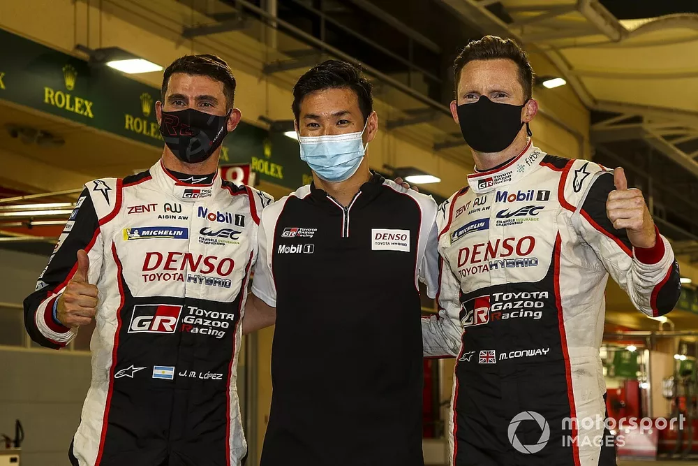 Ganadores de la Pole #7 Toyota Gazoo Racing Toyota TS050: Mike Conway, Kamui Kobayashi, Jos&eacute; Mar&iacute;a L&oacute;pez