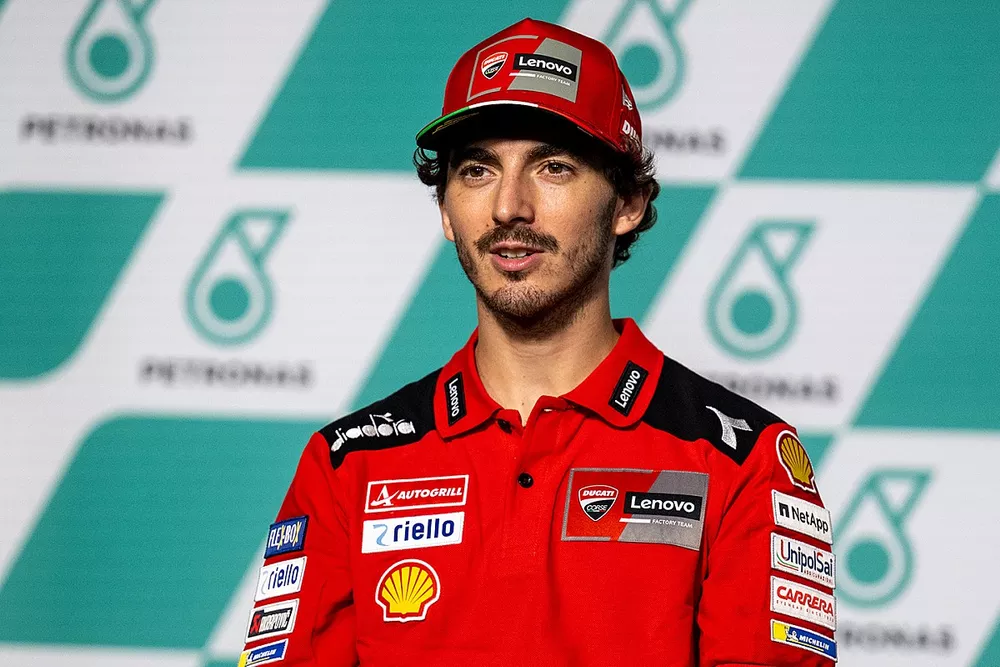 Francesco Bagnaia, Ducati Team, en conf&eacute;rence de presse