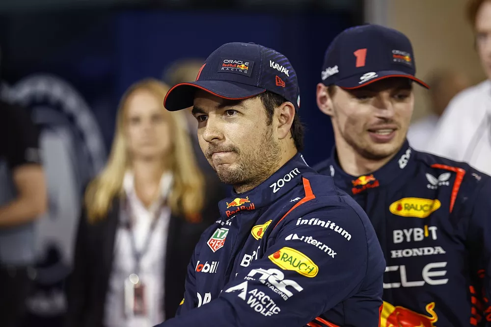 Sergio P&eacute;rez, Red Bull Racing, en Parc Ferme tras la clasificaci&oacute;n