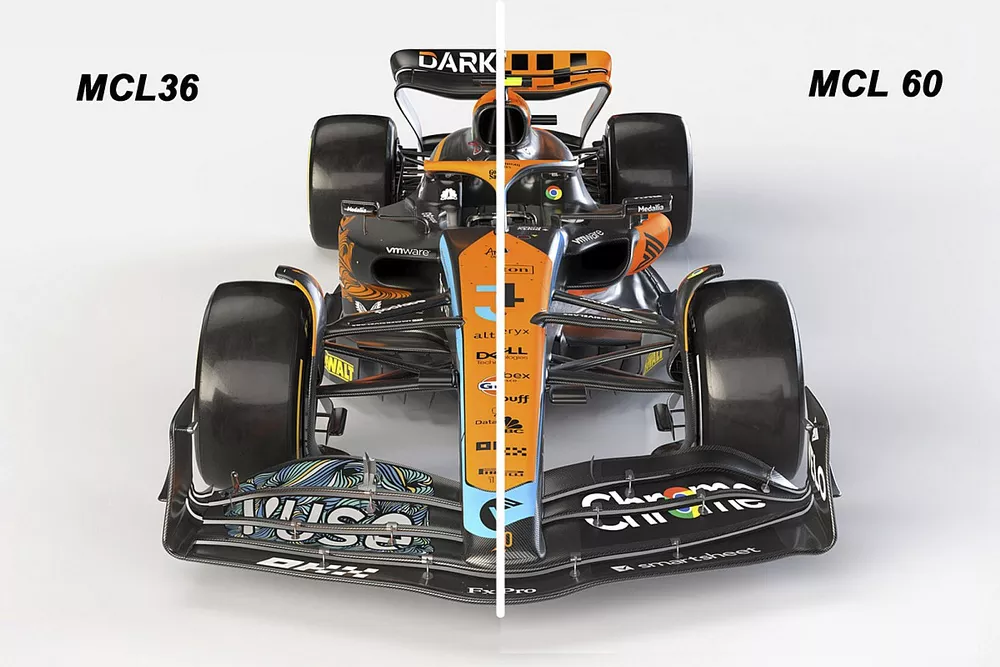 マクラーレン F1新車”雑感”解説2023「マクラーレンMCL60」細く絞り込まれたサイド