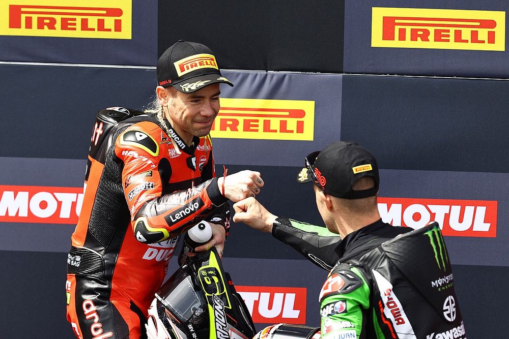 Podio: Alvaro Bautista, Aruba.it Racing Ducati, Jonathan Rea, Kawasaki Racing Team WSBK