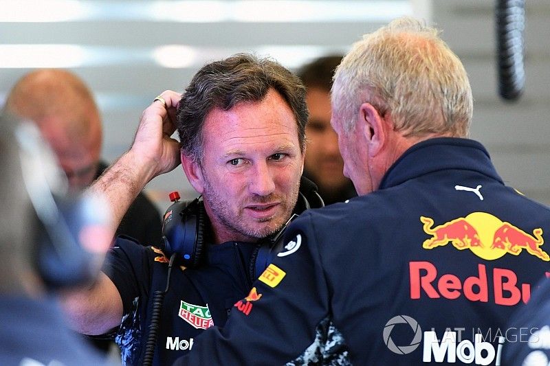 Christian Horner, Red Bull Racing Team Principal y Dr. Helmut Marko