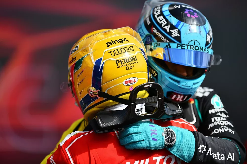 Lewis Hamilton, Ferrari, George Russell, Mercedes