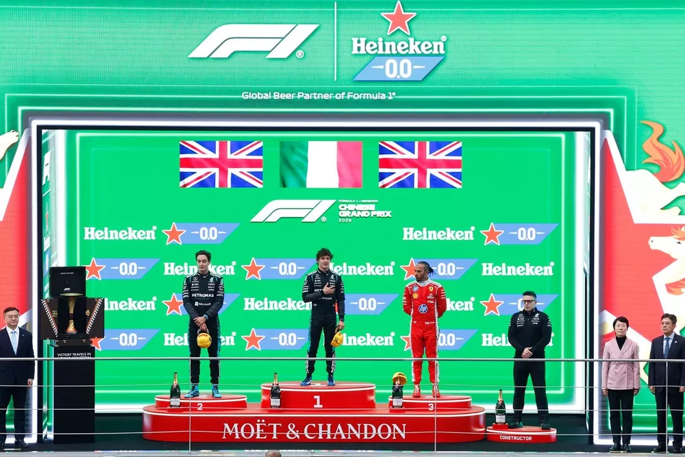 Lewis Hamilton, Ferrari, George Russell, Mercedes, Andrea Kimi Antonelli, Mercedes