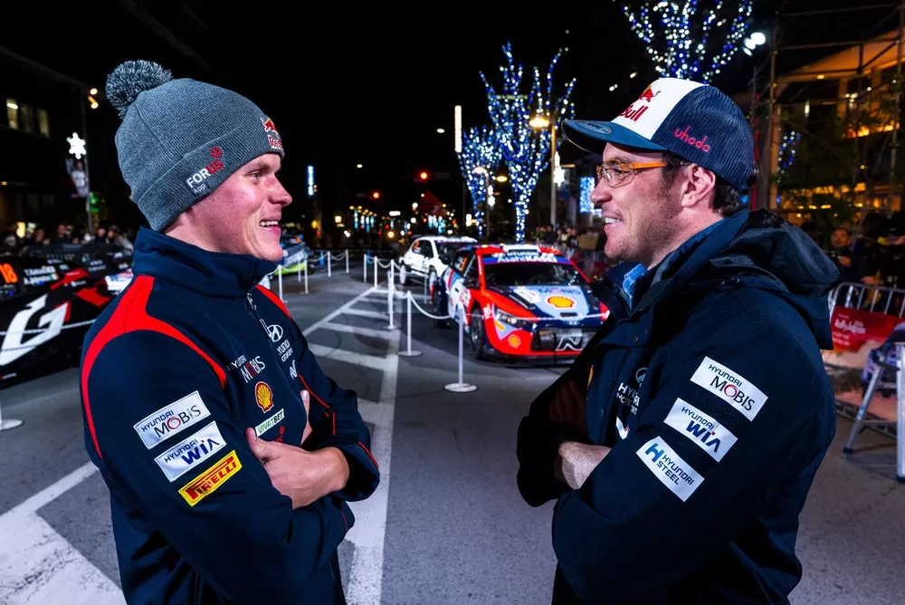Ott T&auml;nak, Martin J&auml;rveoja, Hyundai World Rally Team Hyundai i20 N Rally1, Thierry Neuville, Hyundai World Rally Team