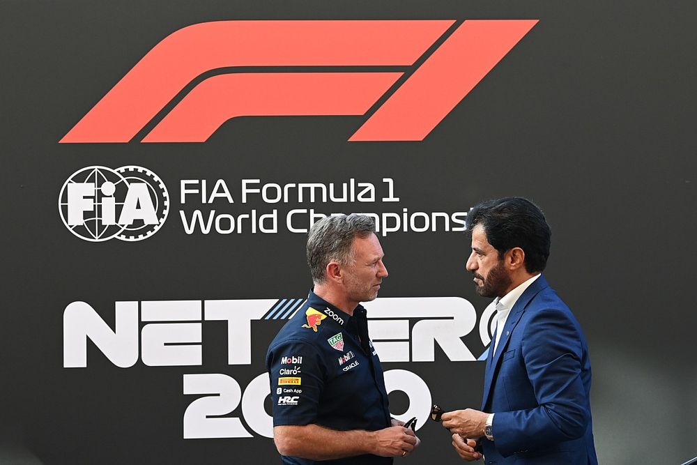 Christian Horner, Director de equipo, Red Bull Racing, Mohammed bin Sulayem, Presidente, FIA