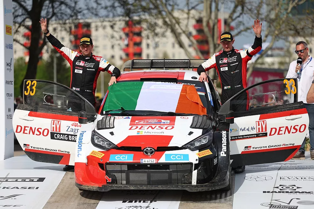 Podium: Elfyn Evans, Scott Martin, Toyota Gazoo Racing WRT Toyota GR Yaris Rally1