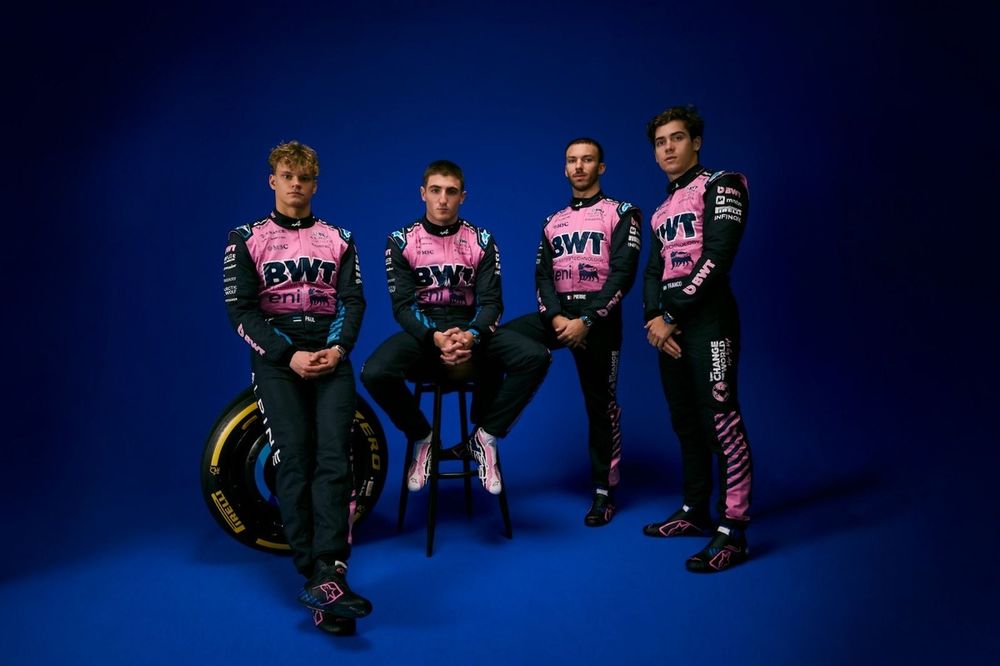 Paul Aron, Jack Doohan, Pierre Gasly y Franco Colapinto (Renault SAS)