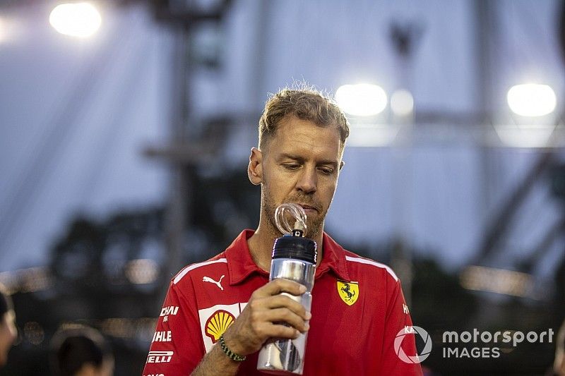 Sebastian Vettel, Ferrari on the drivers parade 
