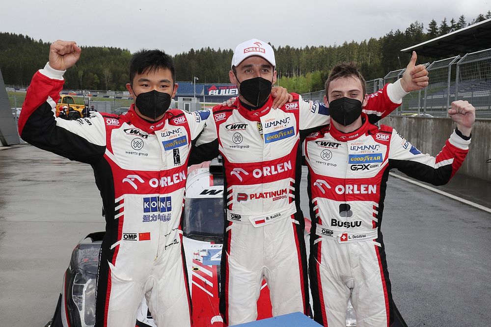Race winner #41 Team WRT Oreca 07 - Gibson: Louis Del&eacute;traz, Robert Kubica, Yifei Ye