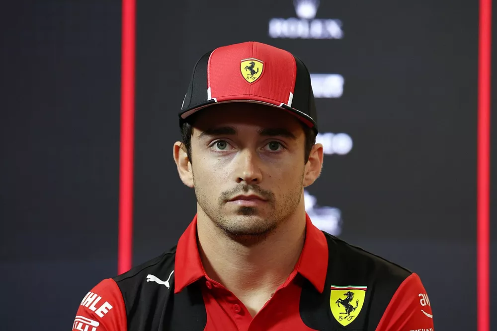 Charles Leclerc, Scuderia Ferrari, en rueda de prensa