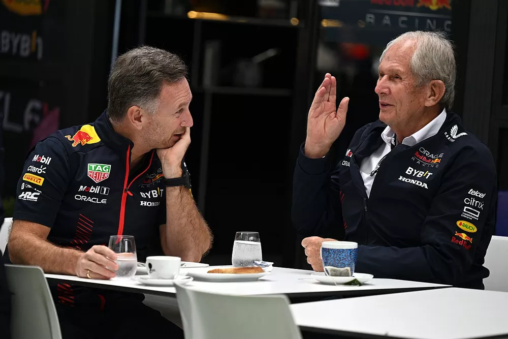 Christian Horner, Team Principal, Red Bull Racing Helmut Marko, Consultant, Red Bull Racing 