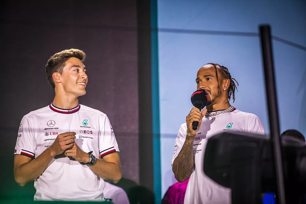 Lewis Hamilton, Mercedes-AMG, George Russell, Mercedes-AMG 