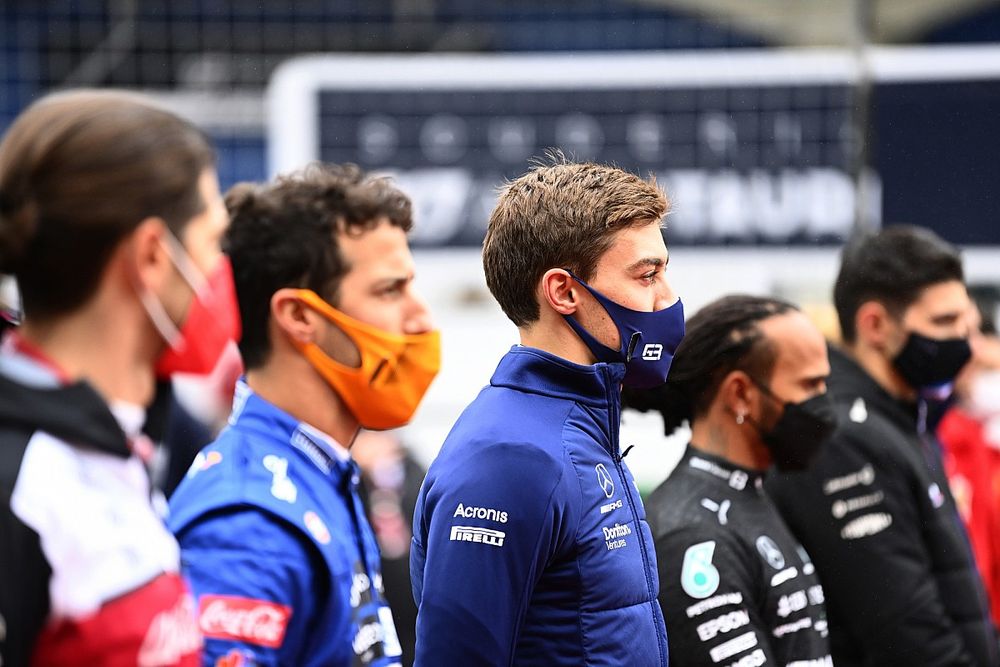 George Russell, Williams, on the grid