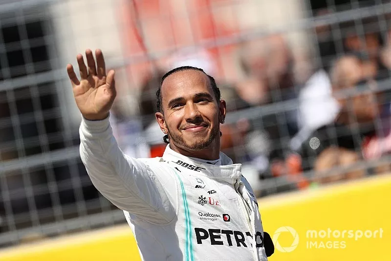Pole man Lewis Hamilton, Mercedes AMG F1