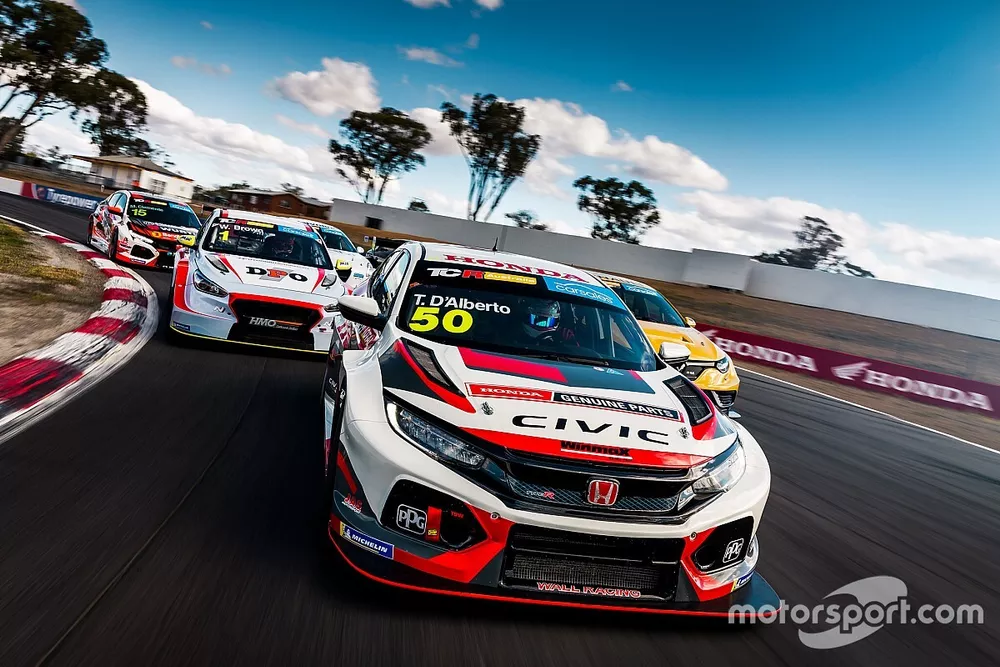 Pre-season testing action