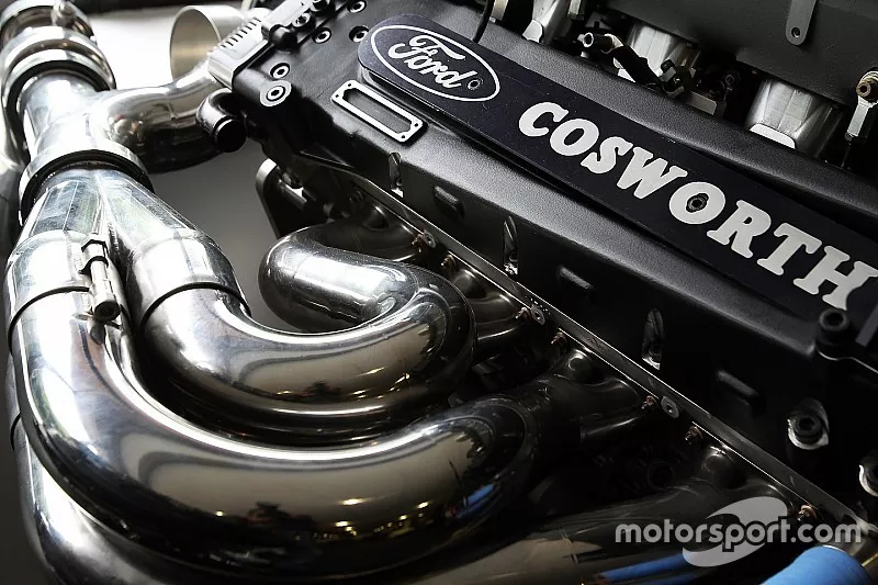 A Cosworth engine at the Cosworth Factory in Northampton