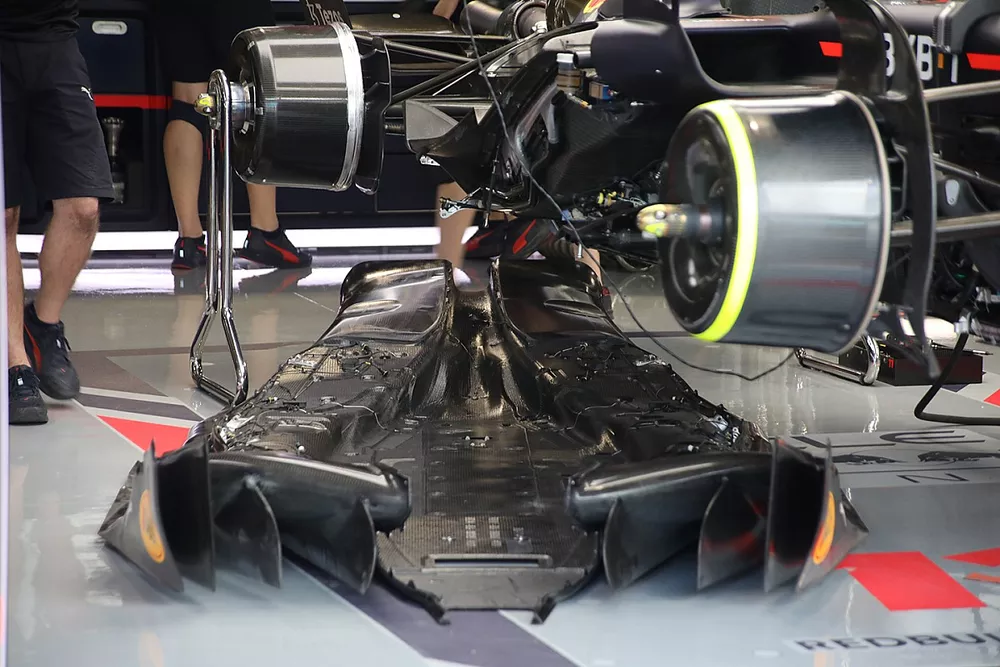 Detalle del tambor de freno del Red Bull Racing RB18