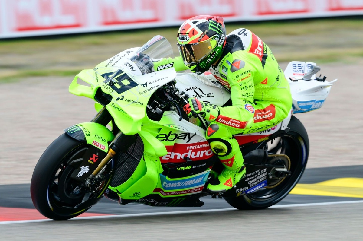 ドイツGP初日はVR46ジャンアントニオが最速！ ザクセンキングの