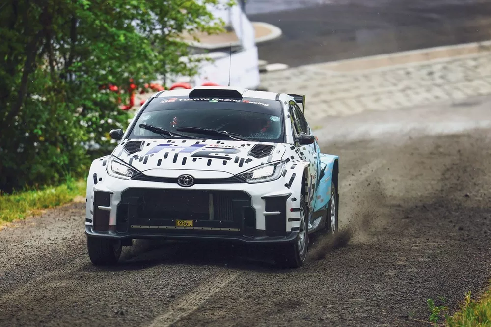 Toyota's hydrogen-powered GR Yaris Rally2 car
