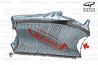 Los radiadores 'afeitados' por tubos de escape aerodin&aacute;micos de Red Bull