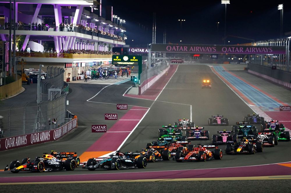 Max Verstappen, Red Bull Racing RB20, Lando Norris, McLaren MCL38, George Russell, Mercedes F1 W15, Oscar Piastri, McLaren MCL38, Charles Leclerc, Ferrari SF-24