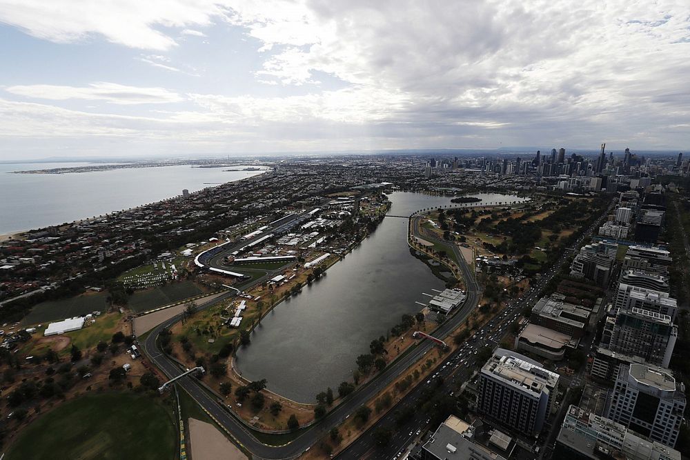 Una vista a&eacute;rea del circuito Albert Park