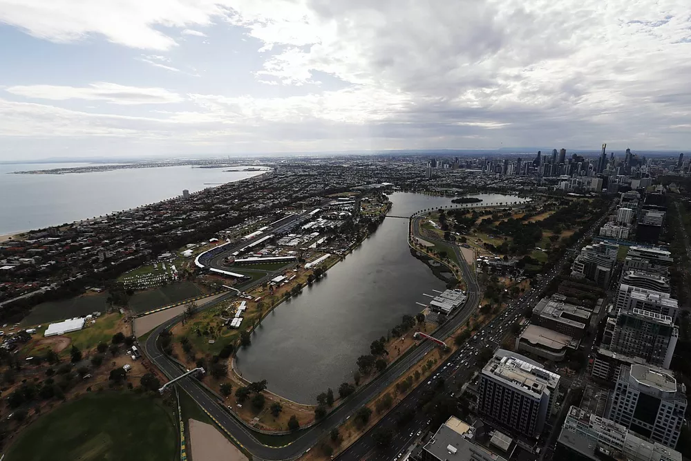 Vue a&eacute;rienne de l'Albert Park