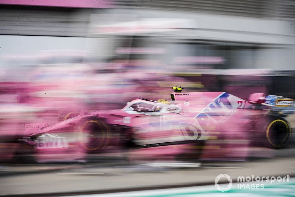Nico Hulkenberg, Racing Point RP20, pit stop
